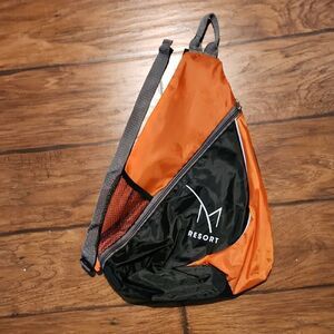 5/$15 Orange and Black Sling Bag